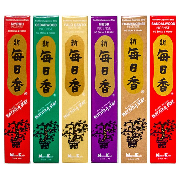 Morning Star Incense | Set of 6 Scents | Myrrh,