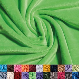 Ice Fabrics Solid Minky Fabric by The Yard - Soft, Smooth and Luxury 58/60" Extra Wide Lime Minky Fabric for Blankets, Apparel, Baby Accessories, Throws, Pillows & More - Lime - 1 Yard