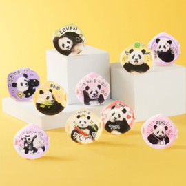 Everland Panda Cushion Puff Women's Makeup Accessories Goods 10P / 에버랜드 판다 쿠션 퍼프 여성 화장 소품 굿즈 10P