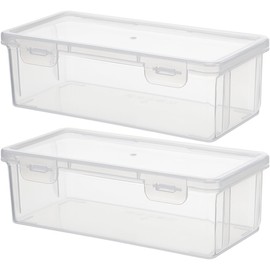 INOOMP Bread Box Hermética Transparente Para Cocina Recipiente De Almacenamiento De Alimentos 7.48X3.74X2.36In Organizador Compacto Para Pan Frutas Y 