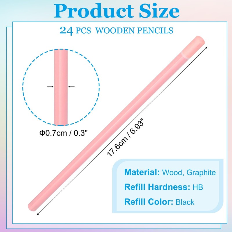 PATIKIL Triangle Wooden Pencils Bulk, 24 Pack HB Graphite Pencils