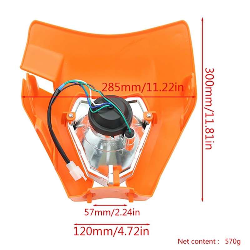 NZGZJYN Motorcycle Head Light Lamp for KTM 125 150 250