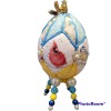 Undisclosed Decorative Egg Ornament. Easter Egg. Fabric Egg Kimekomi Style.