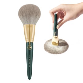 ROWNYEON DQ301 Powder Brush, Green Hime Series, Large Size, Face Brush, Makeup Brush, Cosmetic Brush, Fiber Bristle, Soft, Easy to Use, Soft, Gentle Bristles