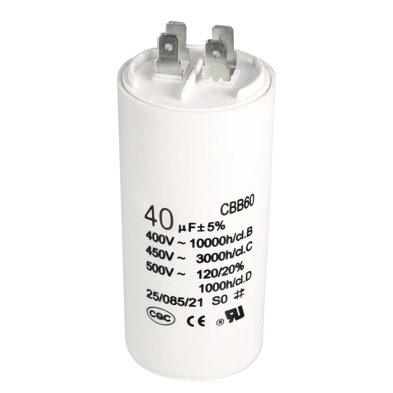 uxcell CBB60 Run Capacitor 40uF 450V AC Double Insert 50/60Hz