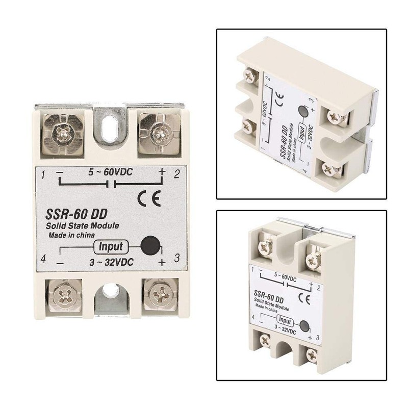 Solid State Relay, SSR-60DD Solid State Relay Module, 60A 3-32VDC