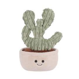Apricot Lamb Potted Cactus Plant Plush Stuffed Animals for Kids, Soft Cute Plush Toys for Baby Girl and Boy, Fluffy Potted Cactus Plant Green 11.1 Inches