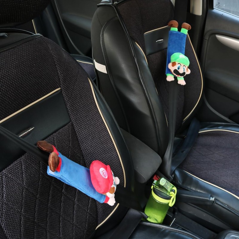 HODRME Car Seat Belt Covers for Kids-Cute Plush Safty Belt