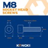 Pack of 15 M8 x 25 mm Cylinder Screws with