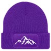 Neverless® Men's Beanie Winter Hat with Patch Mountains Nature Outdoor