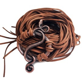 HOEACXY Snake Waist Belt for Women Adjustable Leather Harness Wrap Belt with Serpent Buckle Gothic Boho Steampunk Waist Cincher for Witch Dresses Cosplay Festival Costume