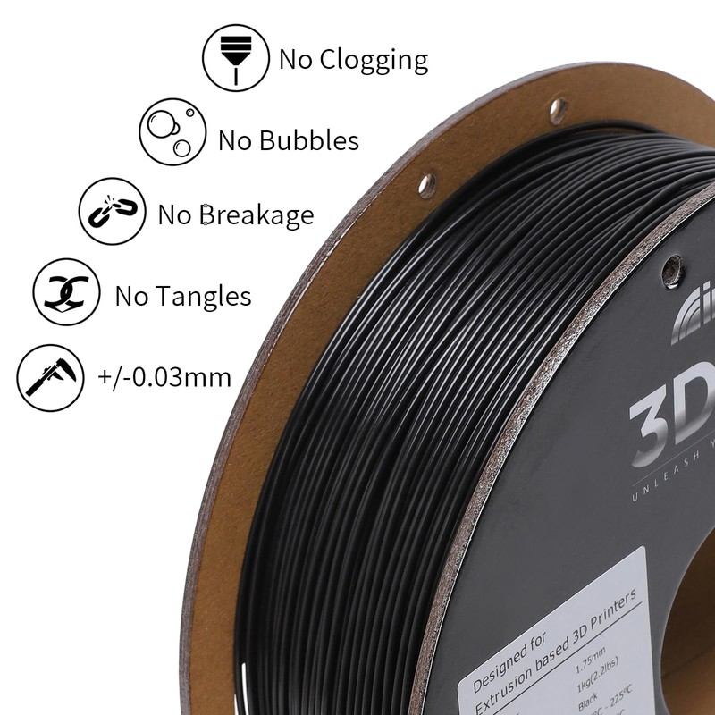 Micro Center Inland Black High Speed PLA+ Filament - Fast