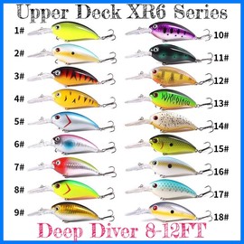 Upper Deck XR6 Deep Diver Series 8-15FT Fishing Lure in 18 Colors - Color Style #: 1