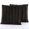 Cheer Collection Faux Fur Throw Pillows - Set of 2