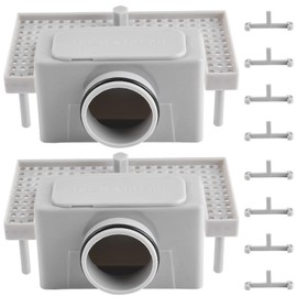 Pack of 2 Shower Drain Siphon, Strainer for Shower Drain with Odour Stop, Hair Strainer for Shower Drain with 4 Buckles for Shower Drain Hair Filter Shower Drain Hair Catcher Drain Floor Drain Water Drain