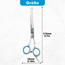 Dog Scissors Curved Stainless Steel Modelling Scissors Dog Hair Cutting Cat Scissors Dog Grooming Scissors for Dogs and Cats Pets Pet Shop