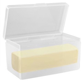 HOME-X West Coast Single-Stick Butter Container with Lid, Easy Butter Dish with Lid for Countertop or Fridge Storage, Single-Stick Butter Saver, 3 3/4" L x 2 1/4" W x 2" H