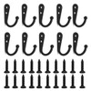 MaoNativey 10 Pieces Coat Hooks, Single Prong Robe Hooks with