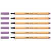 STABILO Set of 6 Fine Point 88 Mauve Glycine Felt
