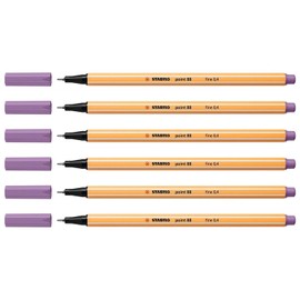 STABILO Set of 6 Fine Point 88 Mauve Glycine Felt Tip Pens