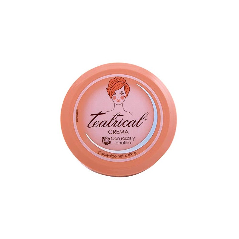 TEATRICAL - Crema facial con lanolina y rosas. Tarro con