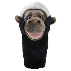 The Puppet Company Gorilla Hand Puppet - Movable Mouth, Expressive Face, Strong Features - Unisex Chimp Primate Plush Jungle Toy for Boys & Girls for Play and Storytelling - 37cm