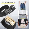 L-Chic Men's Alloy Buckle Belt, No Holes, Large Durability, Nylon