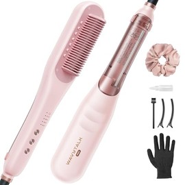 Wavytalk Pro - Cepillo alisador de pelo de vapor, Steamline Pro 3 en 1, cepillo alisador de vapor, reduce el daño, nutre el cabello y acelera el alisa