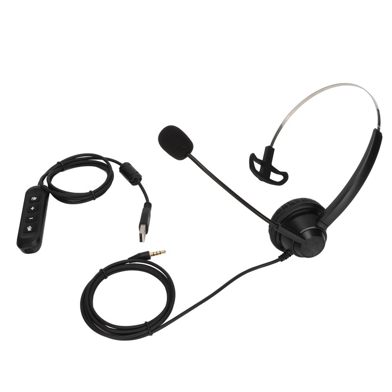 H360‑3.5‑U901 Single Ear Customer Service Headset Adjustable Volume Mute Unilateral
