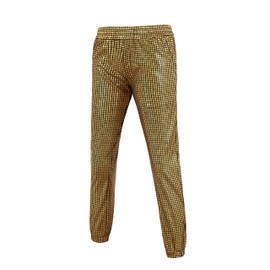 WULFUL Kids Boys Metallic 70s Disco Costume Sequin Party Jogger Pants