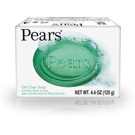 Pears Oil Clear Soap with Lemon Flower Extracts 4.4 oz (2 Pack)
