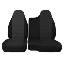 FIOQE Black Oxford Fabric Seat Protectors for Ford Ranger 1998 1999 2000 2001 2002 2003, Compatible with 60-40 Split Bench Highback Seats, Enhanced Durability & Easy to Clean