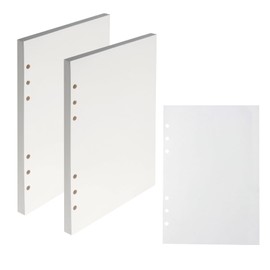 2 Packs A5 Refills Paper 160 Sheets,6 Hole A5 Insert Refillable Paper Punched Paper Refill Pad,Loose-Leaf Planner Inserts A5 Paper for Ring Binder Notebook,100gsm, 14.2x20.9cm, Blank