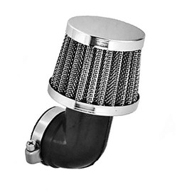 Air Filter Sports Air Filter Tuning 35 mm 90° Bend Steel Mesh Chrome Lid for Motorcycle, Scooter