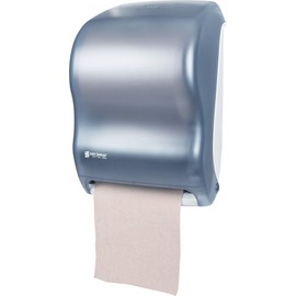 CARLISLE FOODSERVICE PRODUCTS San Jamar T1300 Classic Tear-N-Dry Electronic Touchless Roll Towel Dispenser, Fits 8" Wide and 4" Diameter Stub Roll, 11-3/4" Width x 16-1/2" Height x 9-1/4" Depth, Arctic Blue