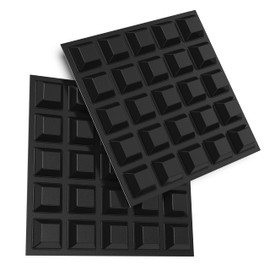 Black Rubber Feet (50 Pack) Self Stick Bumper Pads - Made in USA - Adhesive Square Bumpers for Electronics, Speakers, Laptop, Appliances, Furniture, Computers