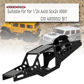 hosupRC RC Carbon Chassis Frame Body Roll Cage Kits Upgrades Part for 1/24 Axial Scx24 90081 C10 AXI00002 B17,Carbon Chassis Frame Body Roll Cage Body Shell Kits Hops UP,Black