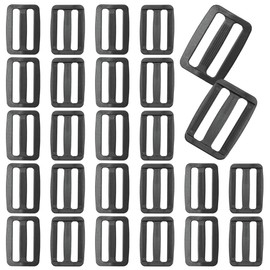 Hocansen Tri Glide Webbing Sliding Plastic Adjustable Backpack Ladder Buckle Adjustable Sliding Buckle, black