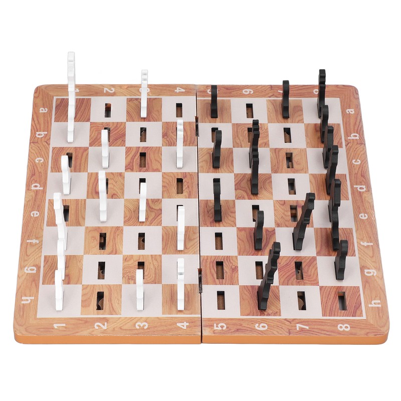 Wooden Chess Game Children Adult Portable Funny Folding Chess Board