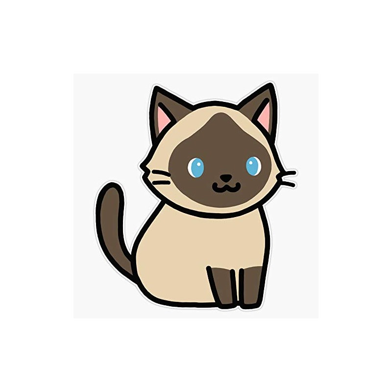 Siamese Cat Waterproof Vinyl Window Bumper Sticker Decal 5"