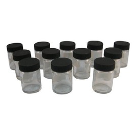 Badger Air-Brush Co. 50-0052B 3/4-Ounce Jar and Cover, Box of 12,Black