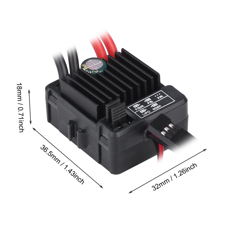 Waterproof Brushed 1060 60A ESC for Monster Touring RC Car