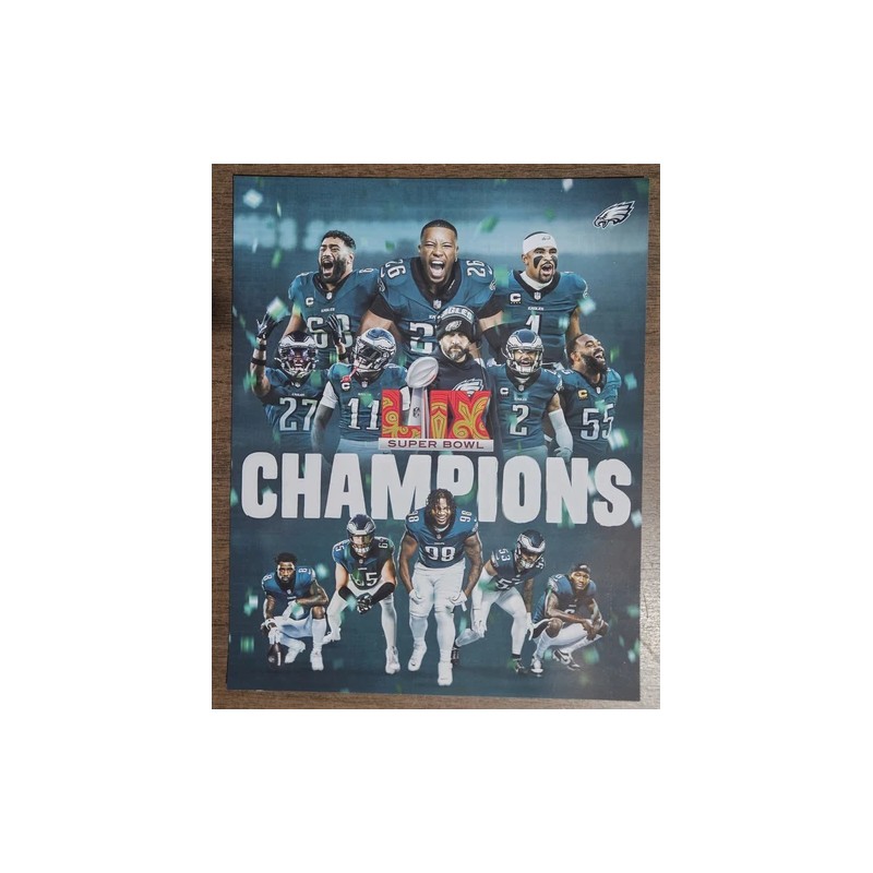 na Philadelphia Eagles 2024-2025 Super Bowl 59 Champions 12" X