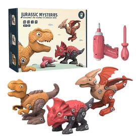 3Pcs Take Apart Dinosaur Toys Dinosaur Eggs DIY Building Construction Toys for Kids Boys Girls