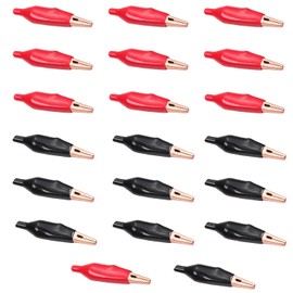 XYRSTOLR 20Pcs Insulated Alligator Clips 45mm/1.8" Small Alligator Clips Electrical Test Clips Clamp Soldering Heat Sinks Micro Clip 5 Amp with Protective Insulation Cover for Solder