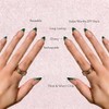 Uñas postizas almendradas con punta francesa corta y pegamento, uñas