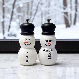 Fletchers' Mill SNOWFRIEND SALT MILL & PEPPER MILL GRINDER SET - 6 INCH, Adjustable Coarseness Fine to Coarse, MADE IN U.S.A.