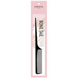 DONNA Bone Tail Comb – Assorted Color Pastel Styling Comb for Sectioning, Volume & Parting – Fine Tooth Hair Comb for Women, Men & Professionals BLACK COLOR