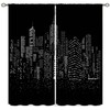Yearn Jear New York Curtains Black White Modern Night City