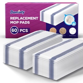 4-Layer Super Absorbent Pad Refills for Swiffer Wet Jet Mop, Heavy Duty & No-Shedding Mopping Pads Refill, Disposable Streak-Free Cleaning for All Sealed Floors 60 Pack